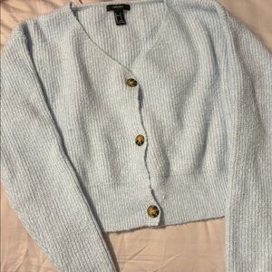 Forever 21 Sky Blue Knit Cardigan